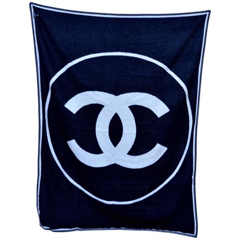 chanel logo throw blanket.